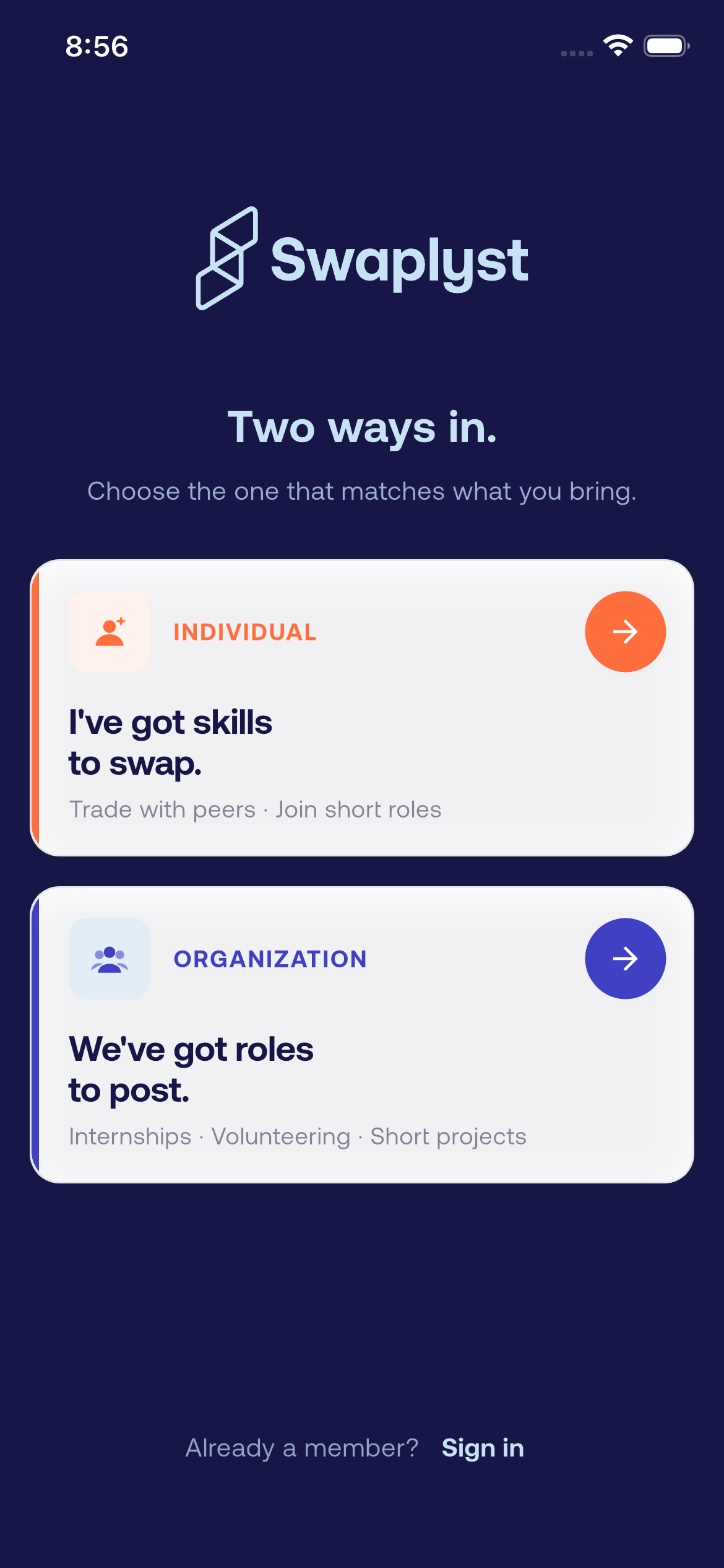 Two ways in screen